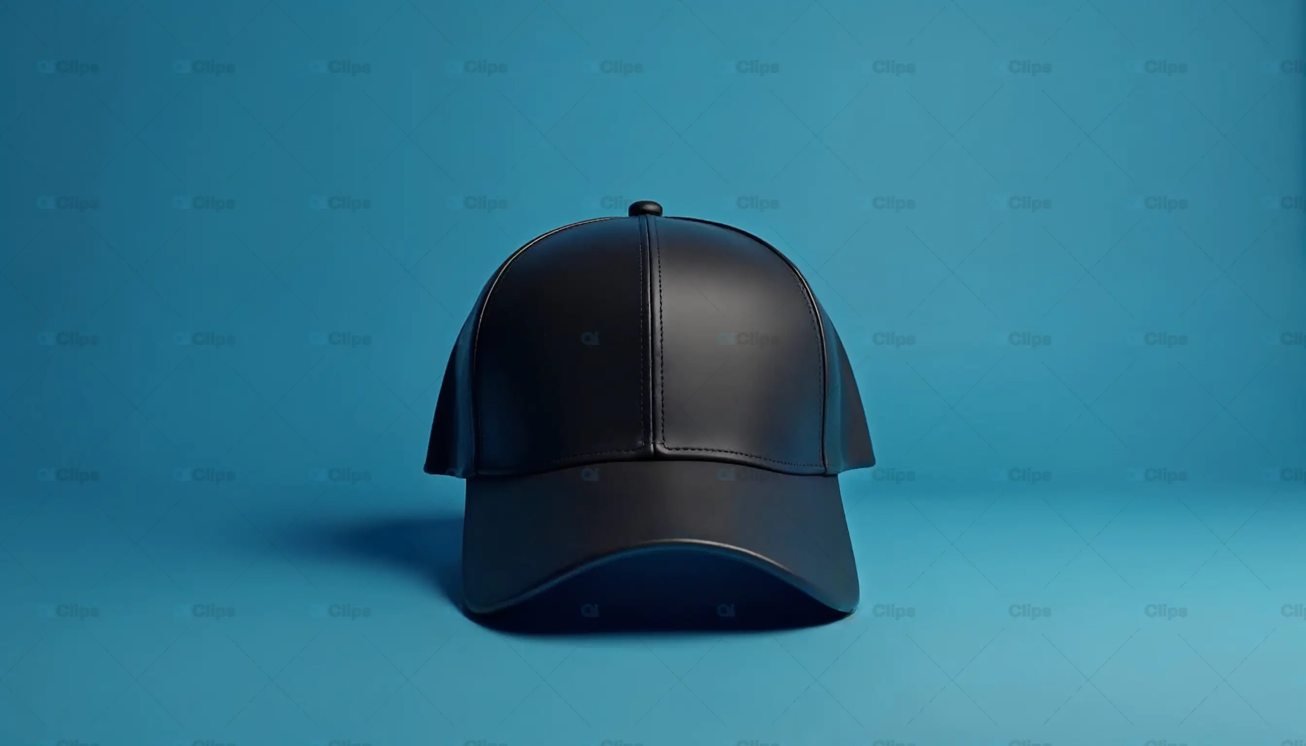 Black Leather Baseball Cap