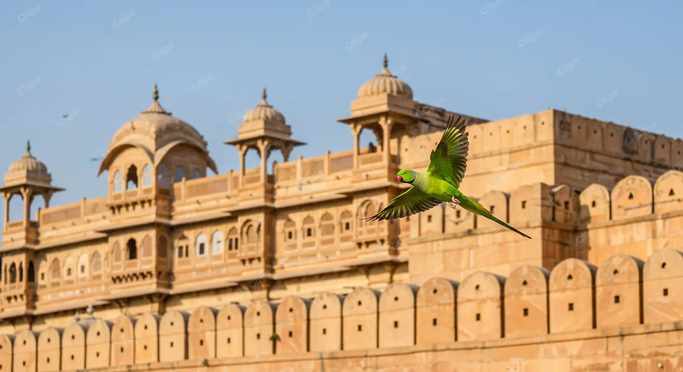 Parakeet's Flight at Amber Fort