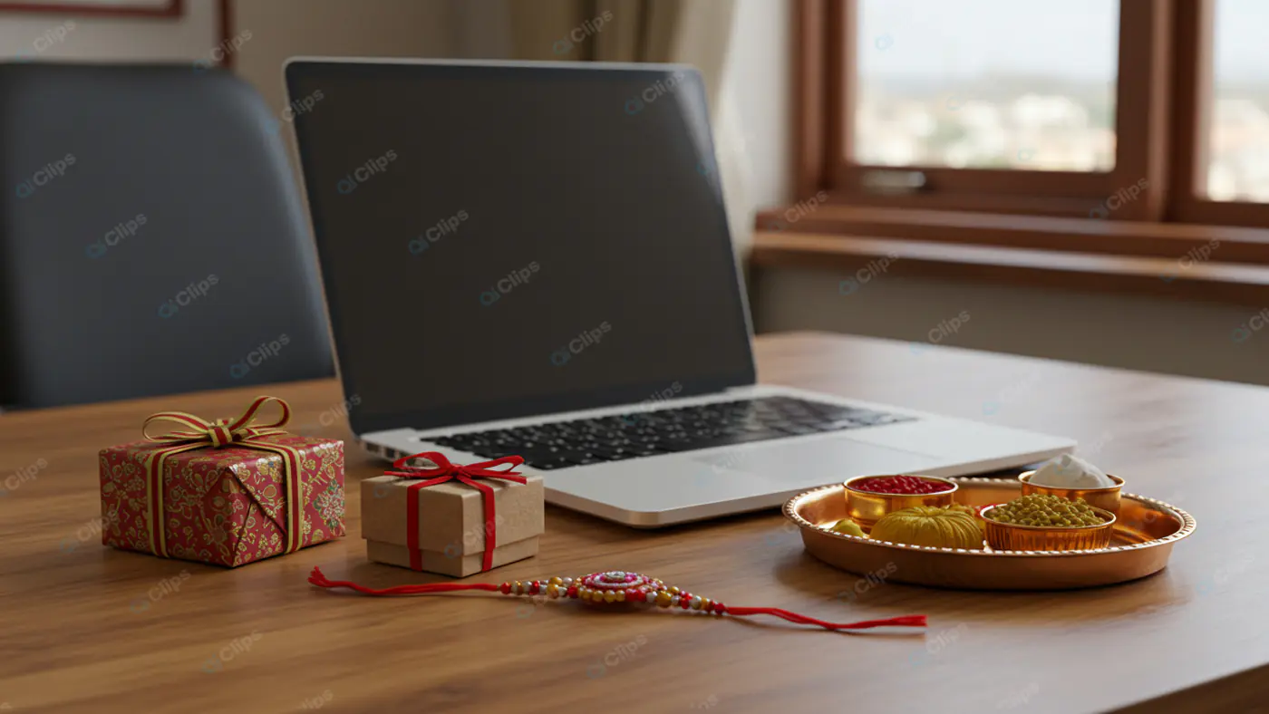 Festive Work-from-Home Setup