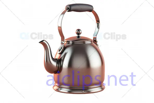 3D Vintage Copper Tea Kettle Model