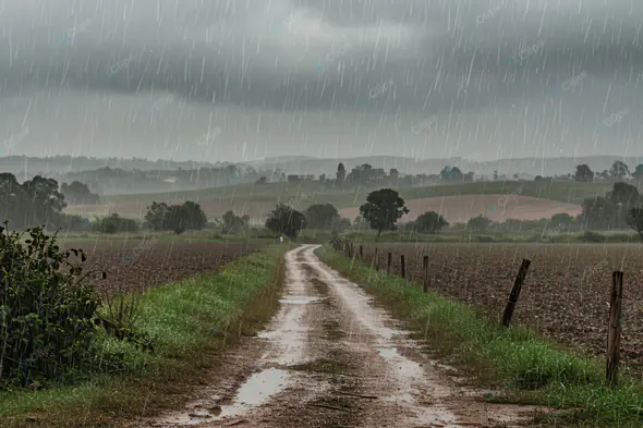 Rainy Rural Pathway