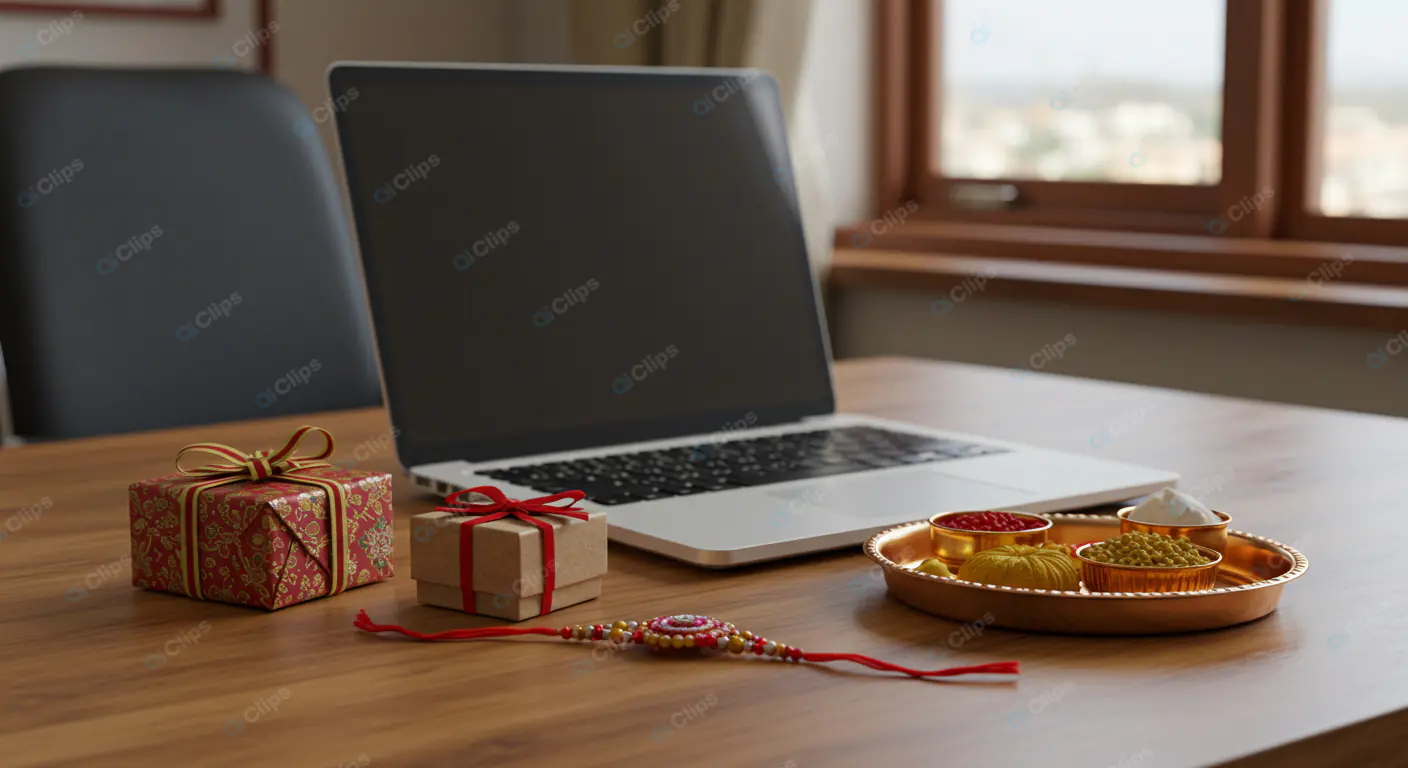 Festive Work-from-Home Setup
