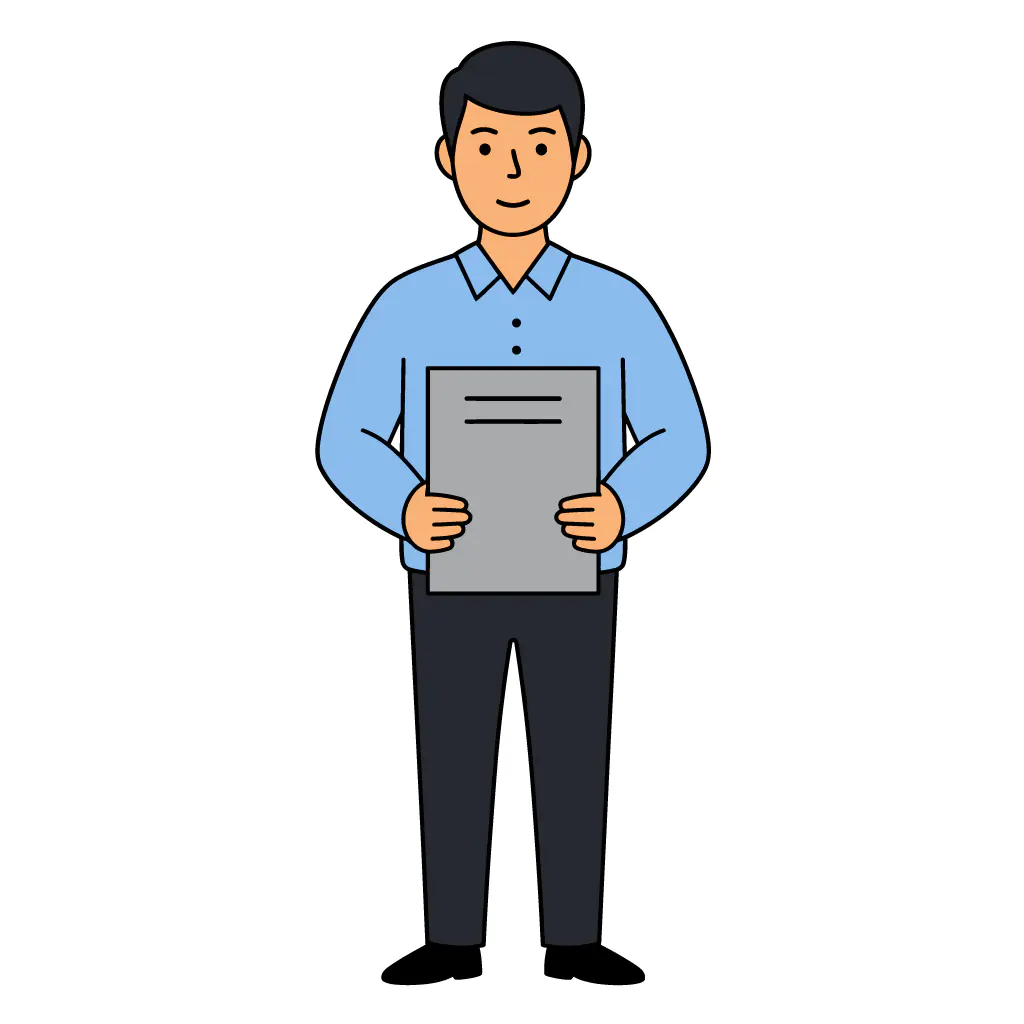 Professional Holding Document Vector