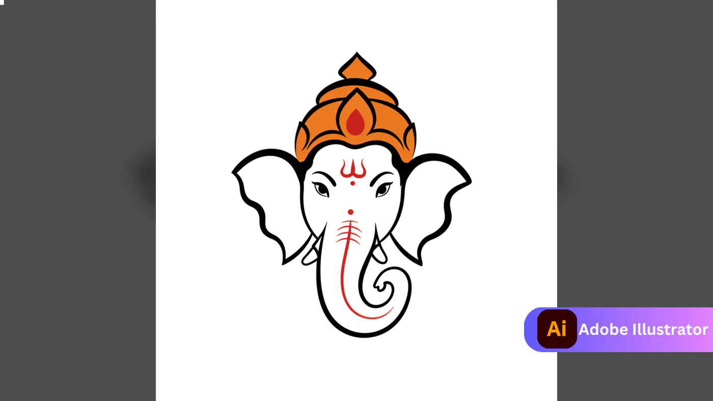 Minimalist Ganesha Icon