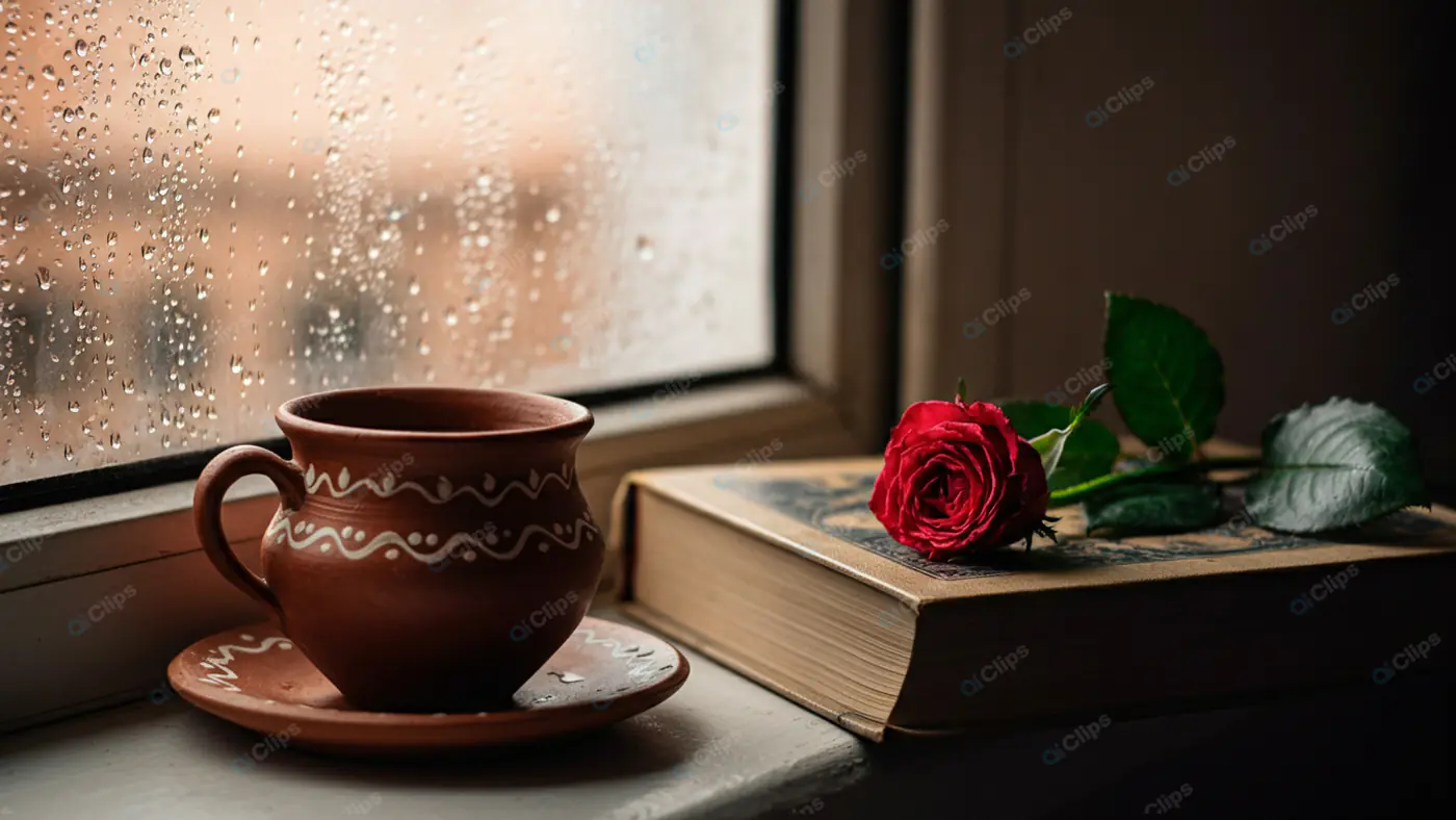 Romantic Rainy Day Reading Corner