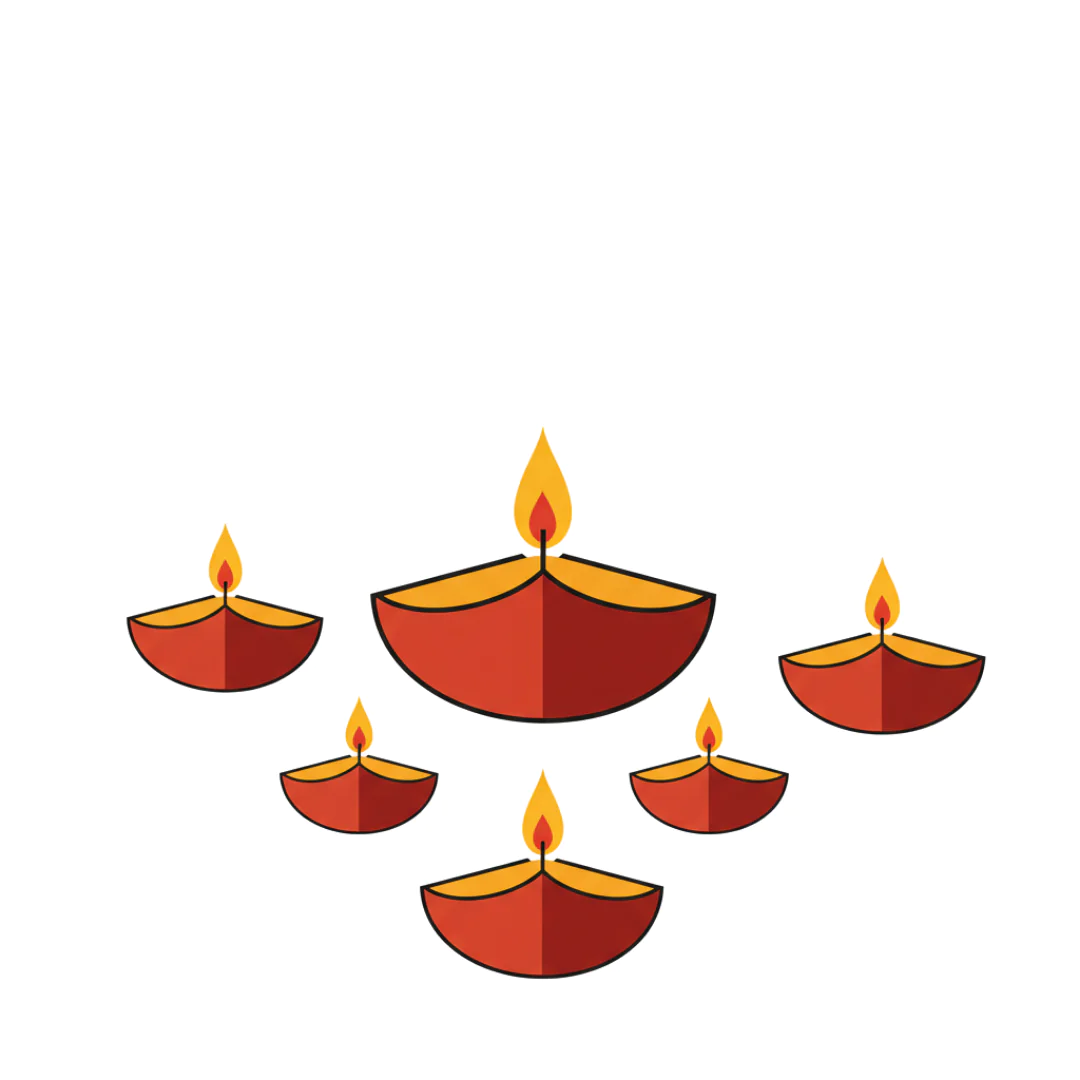 Floating Diya Array Icon