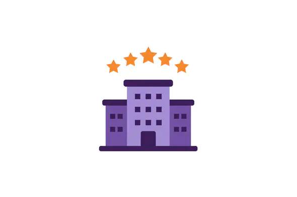 Five-Star Purple Hotel Icon