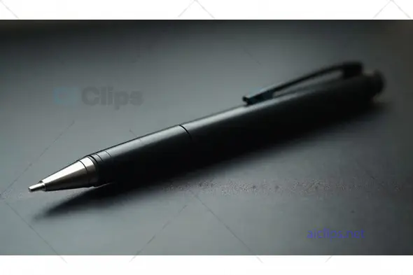 Elegant Black Pen on Matte Surface