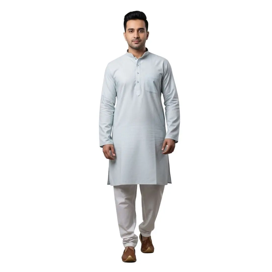 Confident Indian Man Walking in Kurta Pajama Clipart