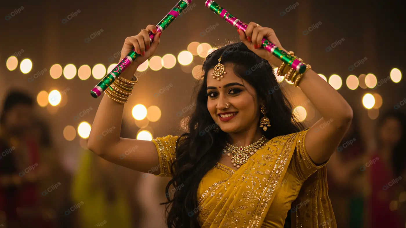 Vibrant Dandiya: Festive Night Celebration