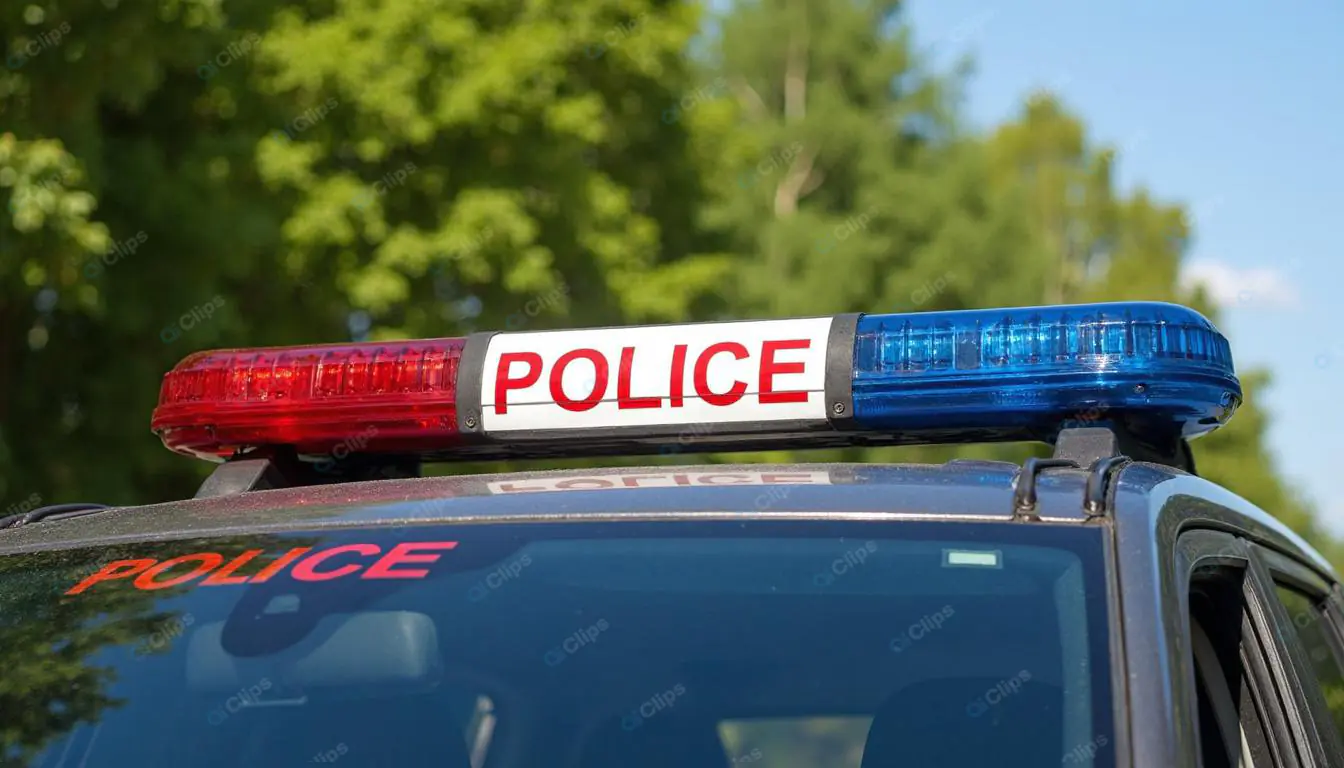 Police Vehicle Lightbar Close-up