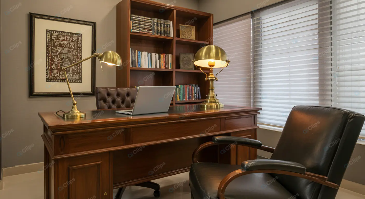 Classic Home Office with Vintage Charm