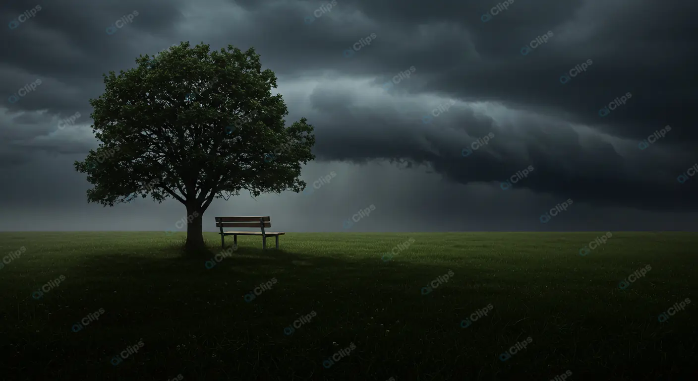 Serene Solitude: Storm Approaching