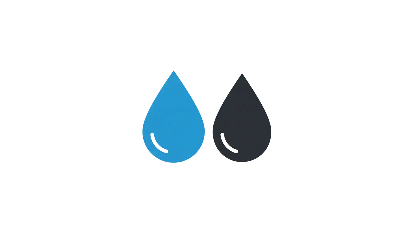 Dual Droplet Icon Set