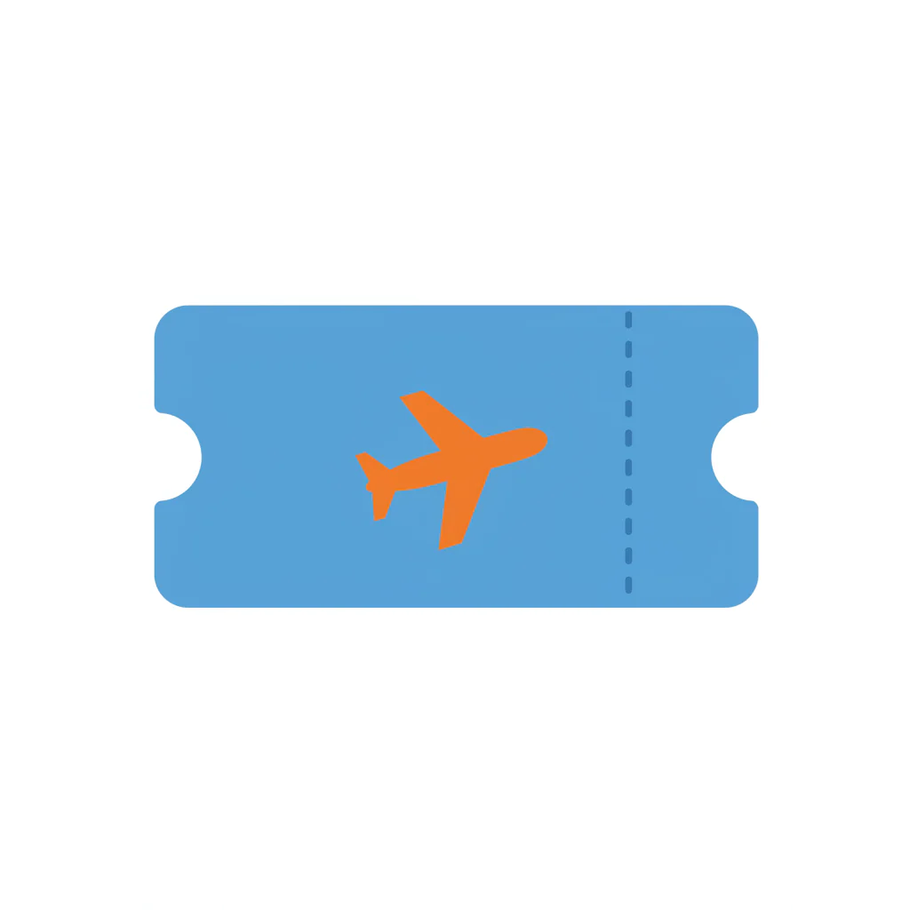 Stylized Airplane Ticket Icon