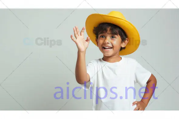 Smiling Boy in Yellow Hat