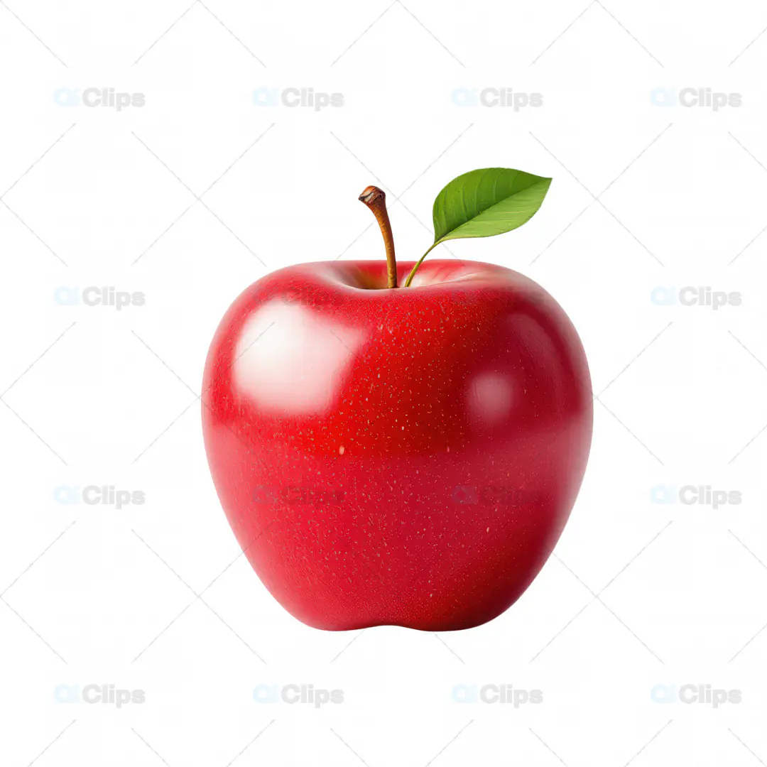 Realistic Red Apple 3D Model