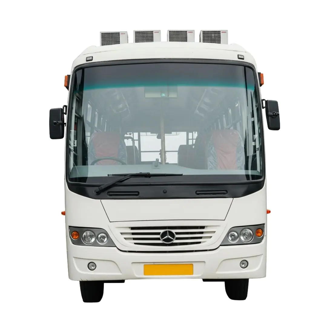 Modern White Mercedes-Benz Passenger Bus PNG