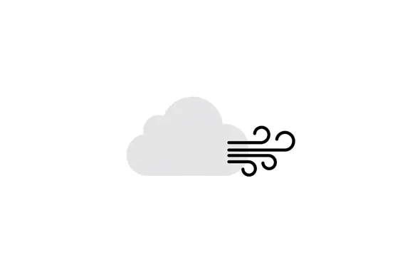 Stylized Windy Cloud Icon