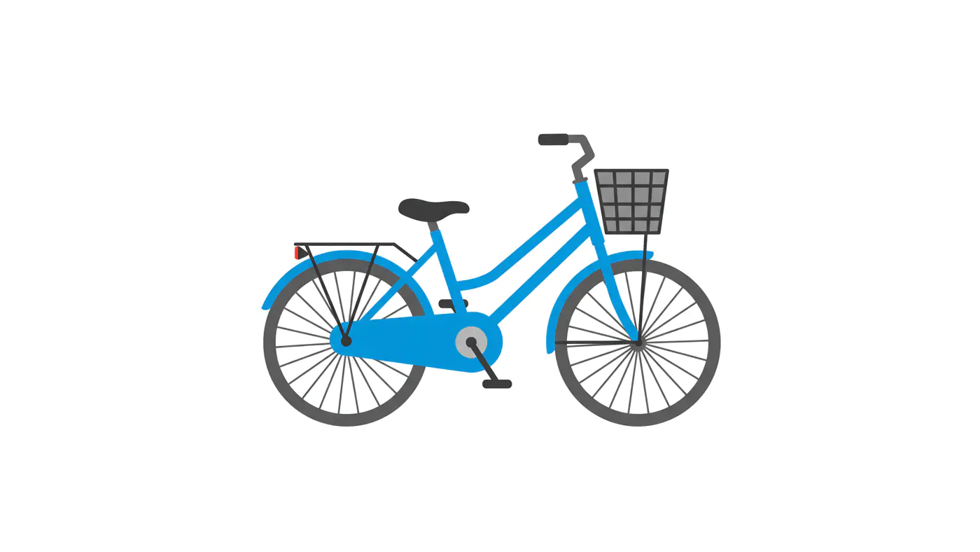 Sky Blue City Bicycle Vector