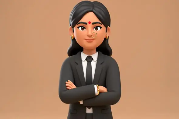 Modern Indian Businesswoman 3D Character