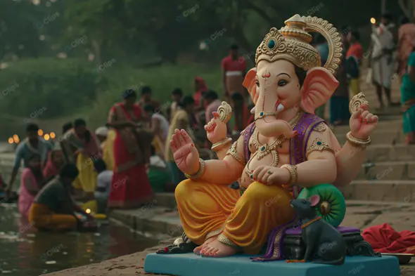 Riverside Ganesha Immersion Ceremony