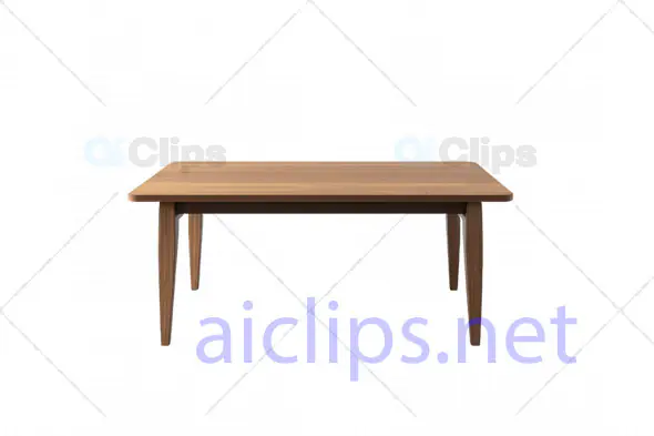 3D Model of a Minimalist Wooden Dining Table