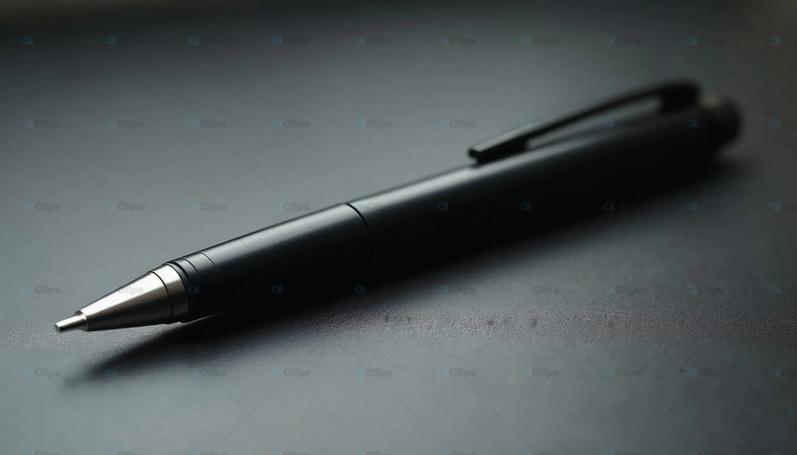 Elegant Black Pen on Matte Surface