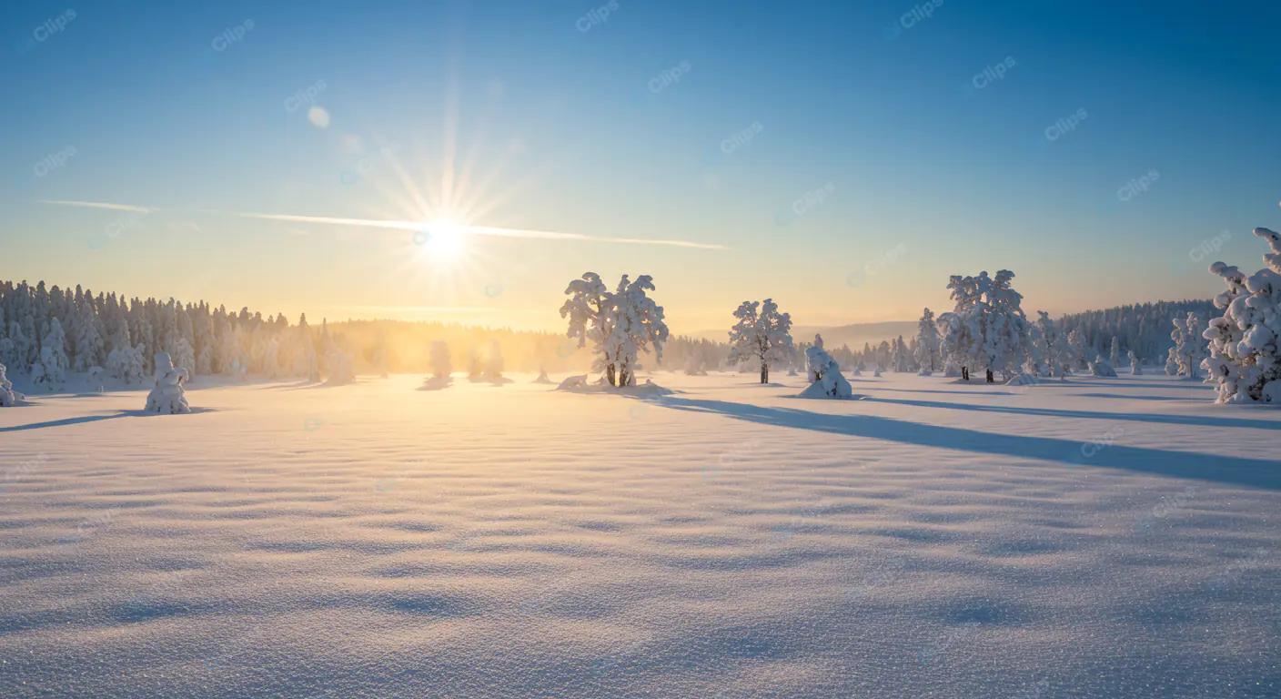 Radiant Winter Sunrise Landscape