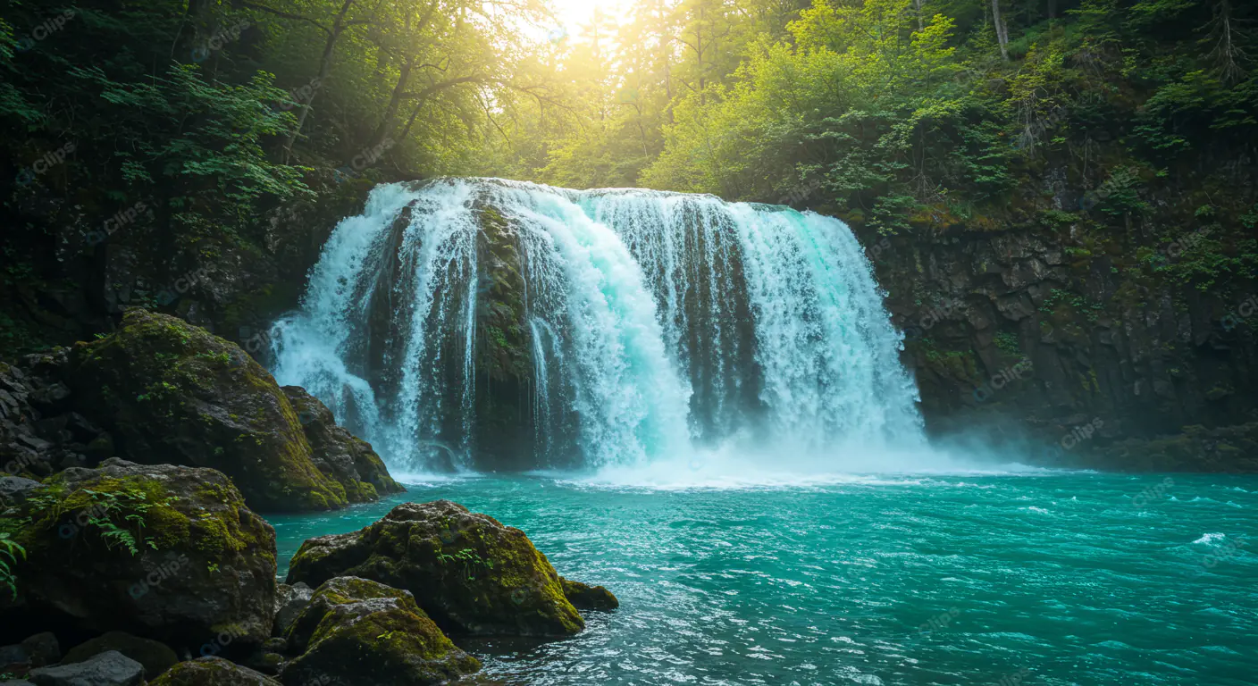 Majestic Forest Waterfall