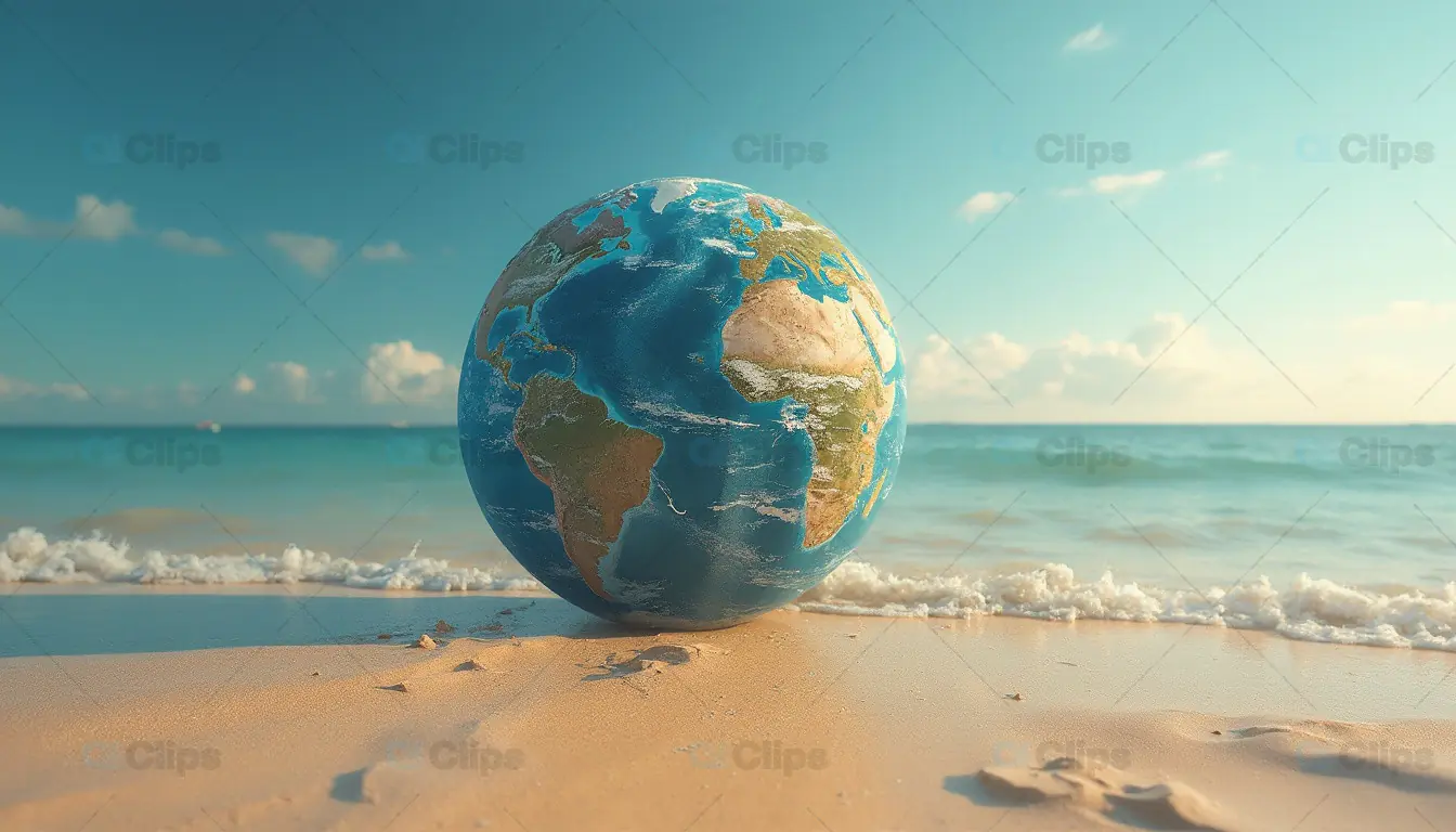 Earth on Beach
