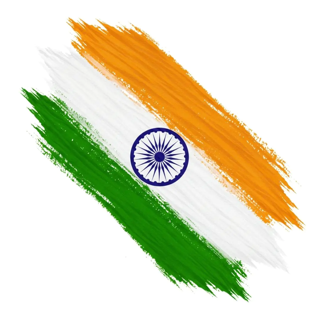 Patriotic Indian Flag Brushstroke Design PNG Clipart