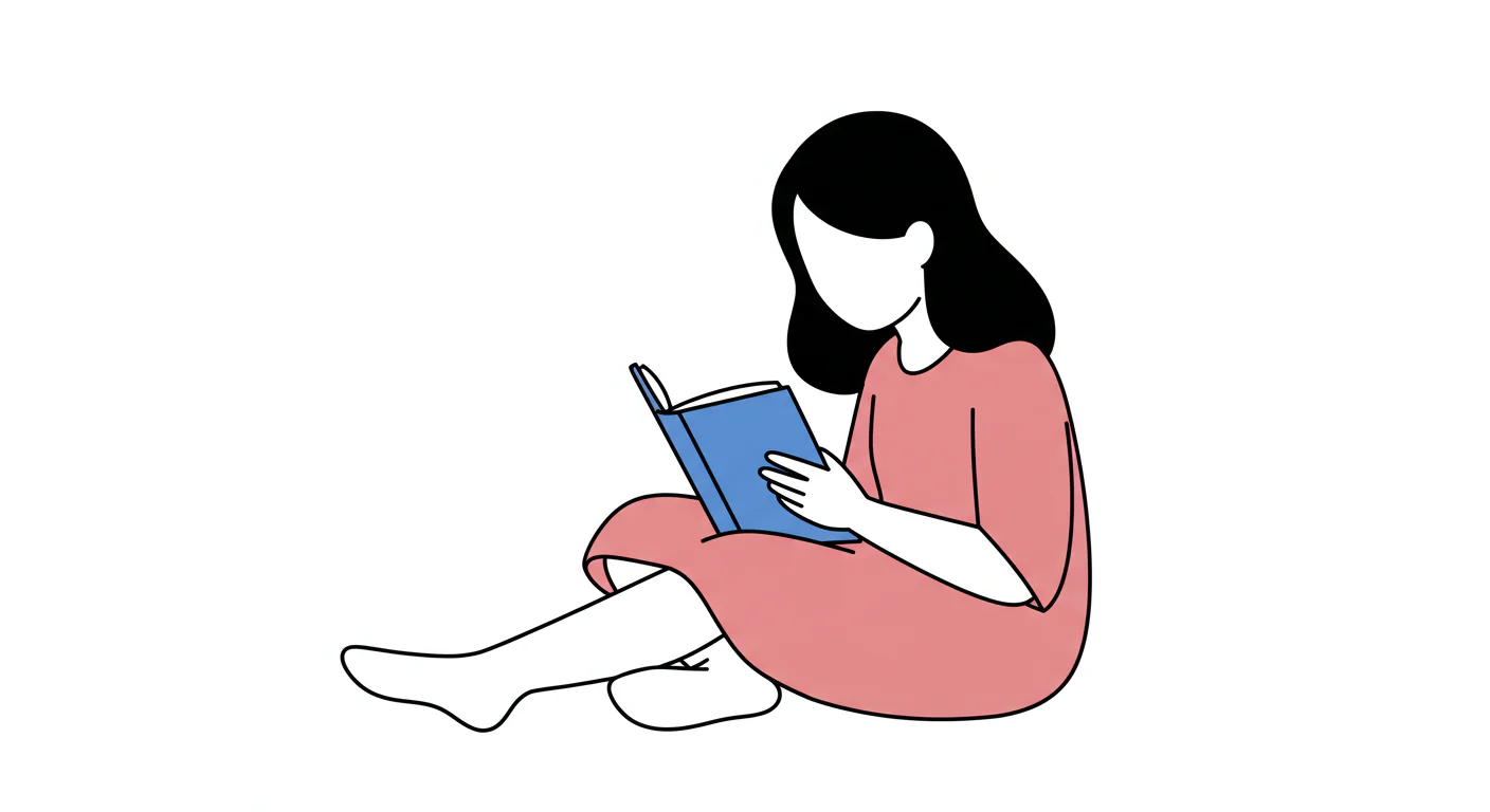 Minimalist Reading Pose Vector