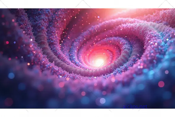 Vibrant Spiral Galaxy Abstract Art