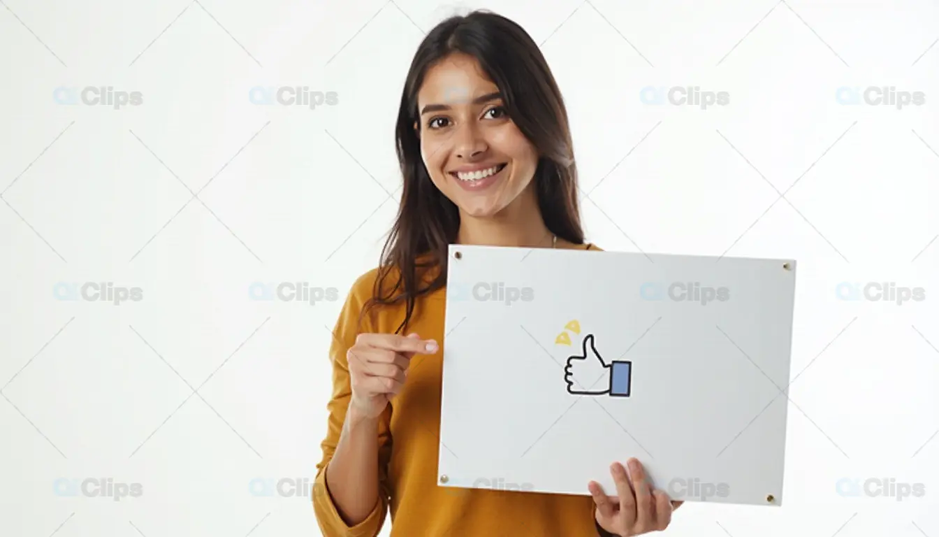 Woman Holding Thumbs-Up Sign