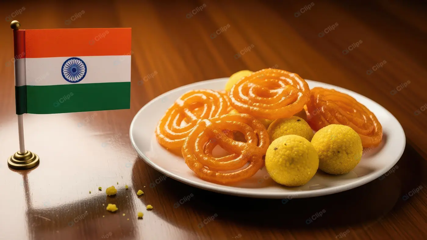 Indian Festive Sweets and National Flag