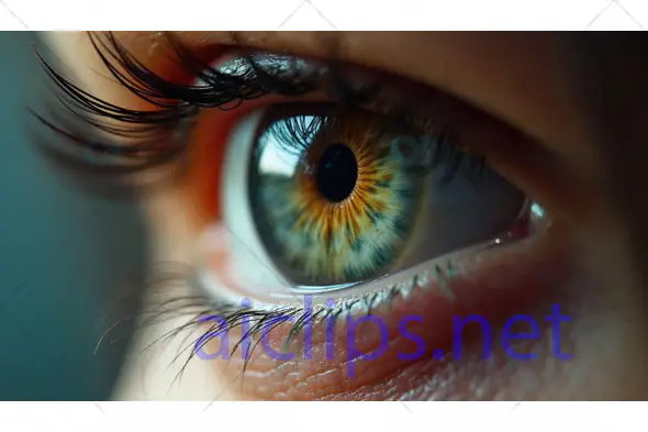 Close-Up of Human Eye with Vivid Iris