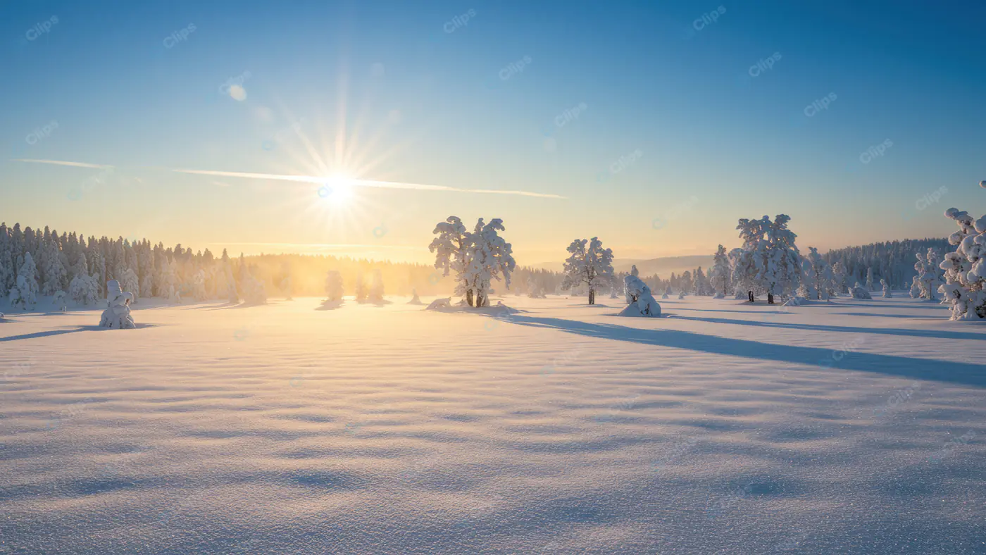 Radiant Winter Sunrise Landscape