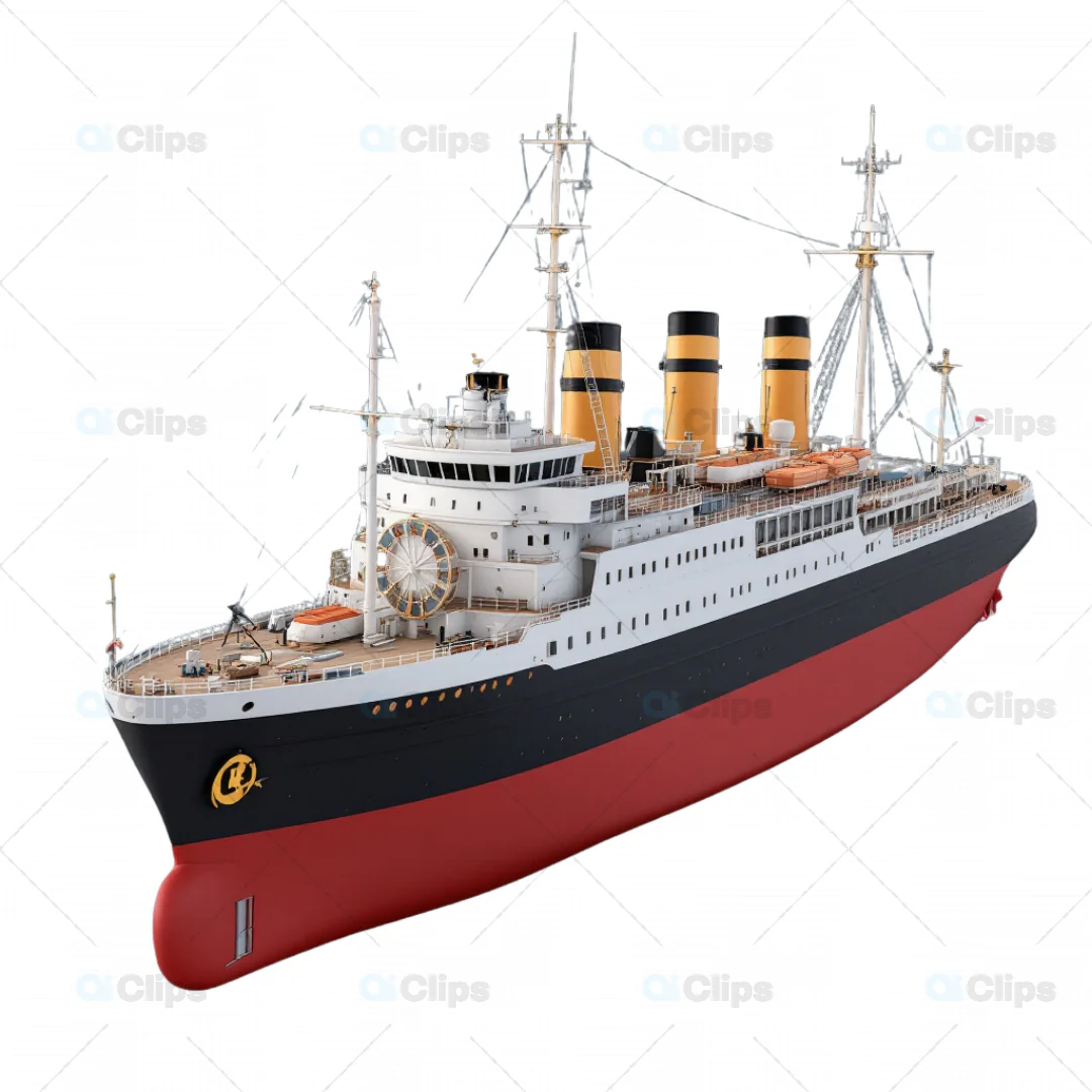 3D Model of a Historical Luxury Ocean Liner