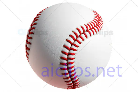 Realistic 3D Baseball with Detailed Stitching