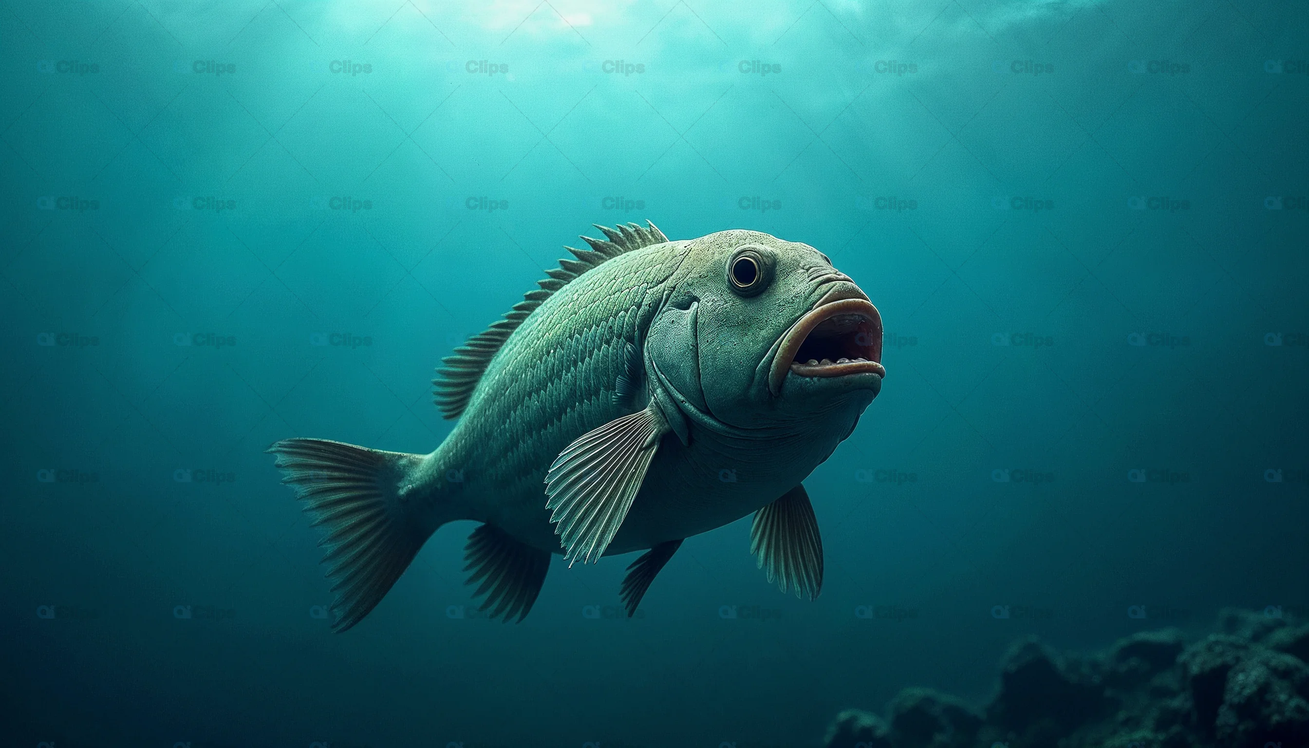 Close-Up of Fish Underwater