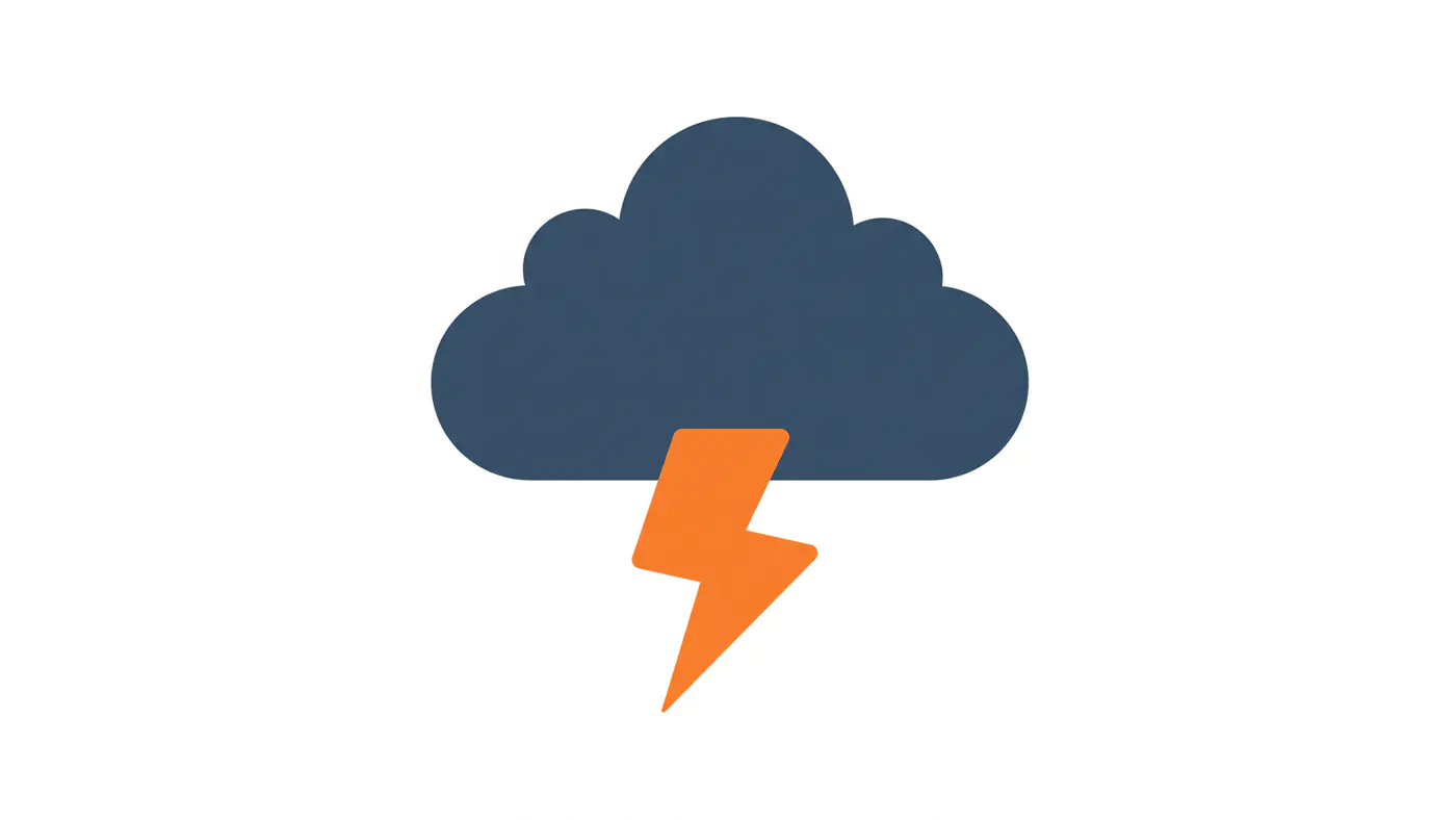 Stormy Cloud Lightning Icon