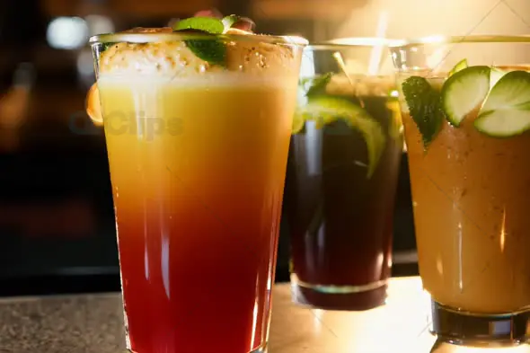 Refreshing Summer Cocktails in Soft Evening Light
