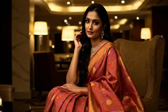 Elegant Indian Woman in Luxurious Setting