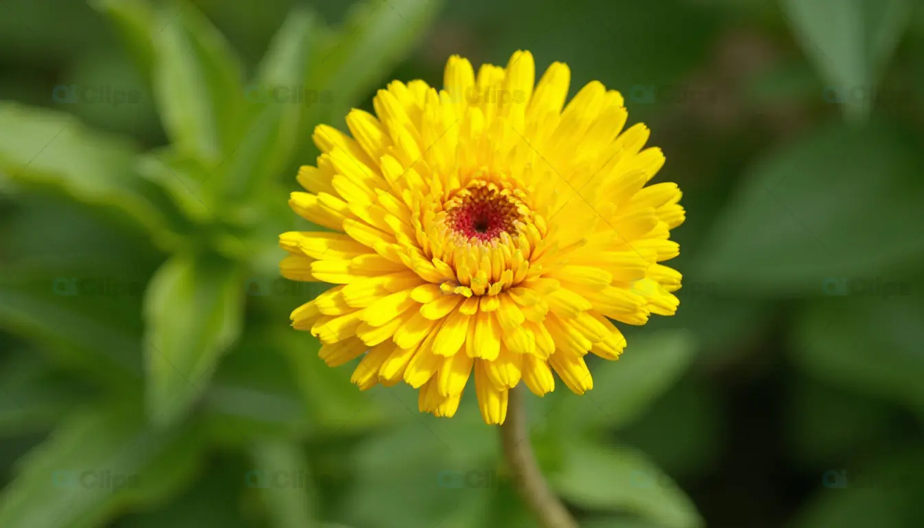 Bright Yellow Marigold Close-Up