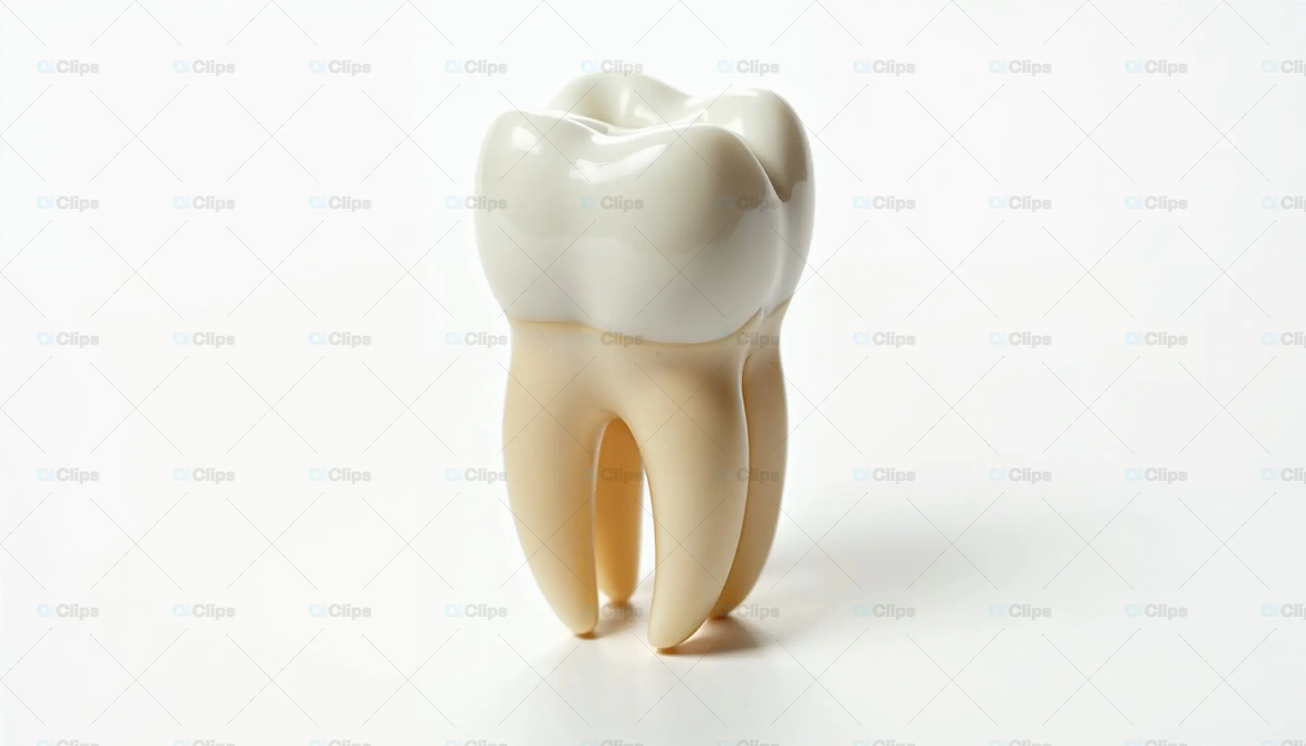 3D Tooth Model on White Background