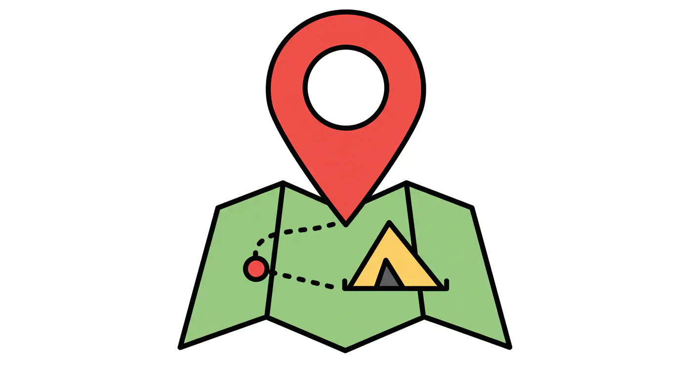 Camping Location Map Icon