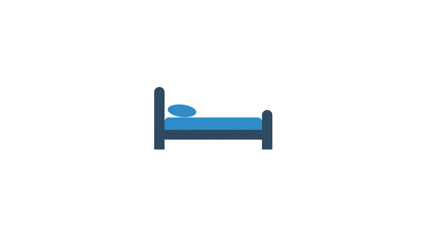 Sleek Blue Bed Icon