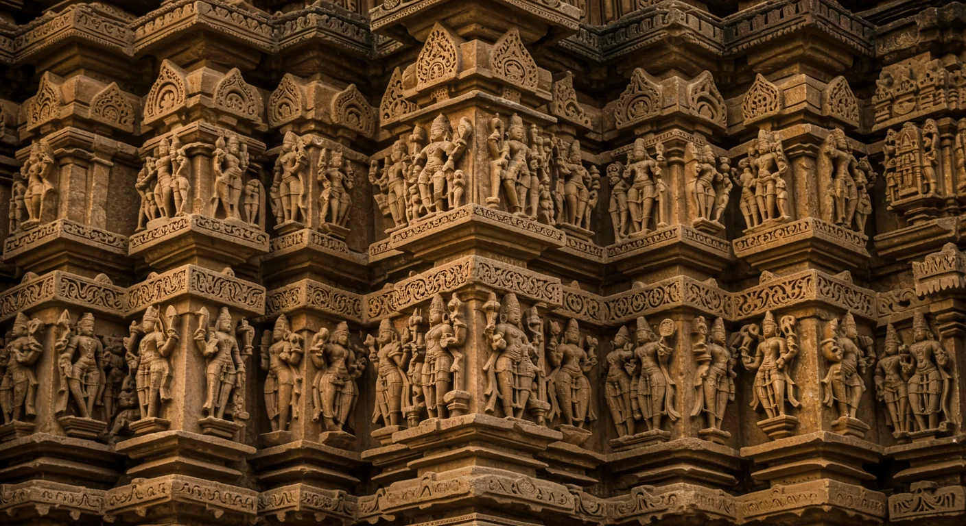 Majestic Indian Temple Stone Reliefs | Ancient Craftsmanship by AIClips