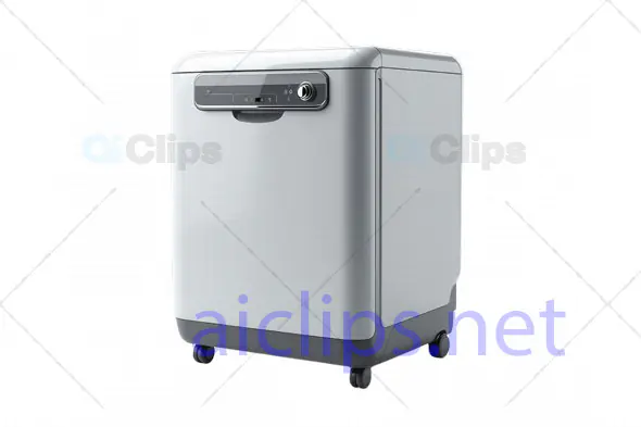 3D Compact Rolling Dishwasher Model